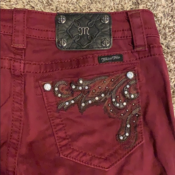 Miss Me Denim - Maroon Skinny Jeans
